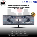 Samsung 49 Inch Odyssey G9 Gaming Monitor - DQHD 240Hz 1ms VA HDR
