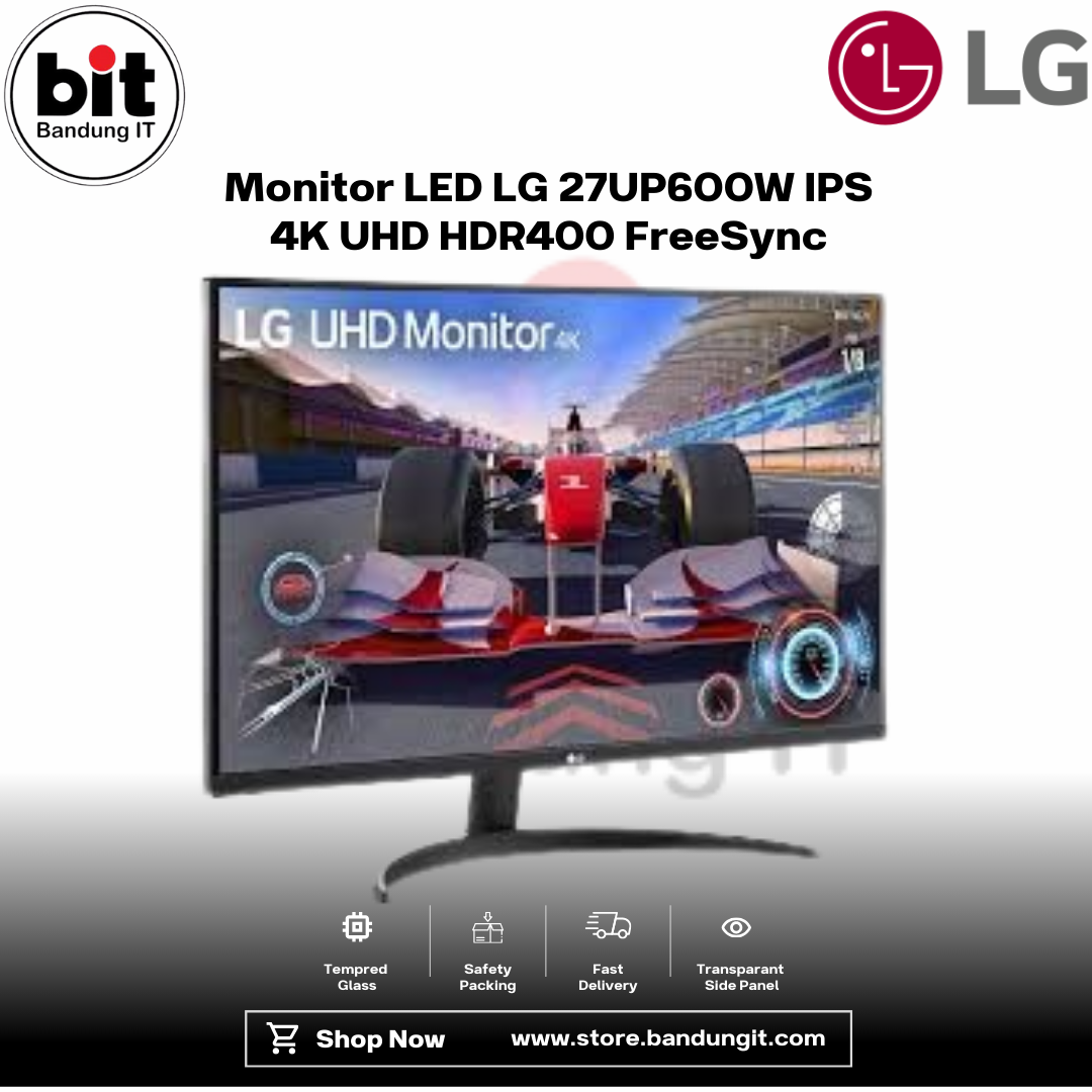 1 Monitor LED LG 27UP600W IPS 4K UHD HDR400 FreeSync - Image 1