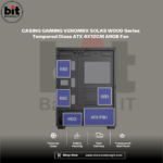 CASING GAMING VENOMRX SOLAS WOOD Series Tempered Glass ATX 4X12CM ARGB Fan - Image 2