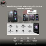 MSI MAG Forge 100R - RGB Gaming Case include 2 ARGB Fan 1 Black Fan - Image 4