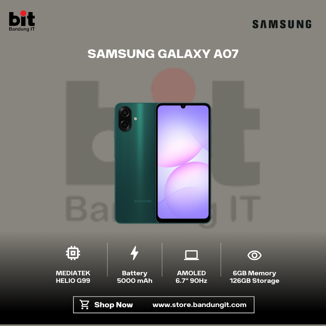 Dark Black Modern Abstract Gadget Laptop Store Sale Instagram Post (12) SAMSUNG GALAXY A07 6GB/128GB 6.7'' PLS 90HZ GARANSI RESMI INDONESIA - Image 1