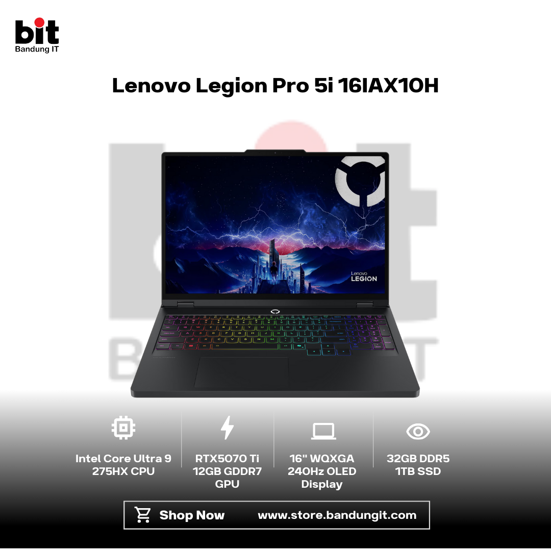 Dark Black Modern Abstract Gadget Laptop Store Sale Instagram Post - 2026-01-31T103145.524 Lenovo Legion Pro 5i 16IAX10H Core Ultra 9 275HX RTX5070 Ti 32GB 1TB 16" WQXGA OLED 240Hz 100% DCI-P3 G-SYNC - Image 1