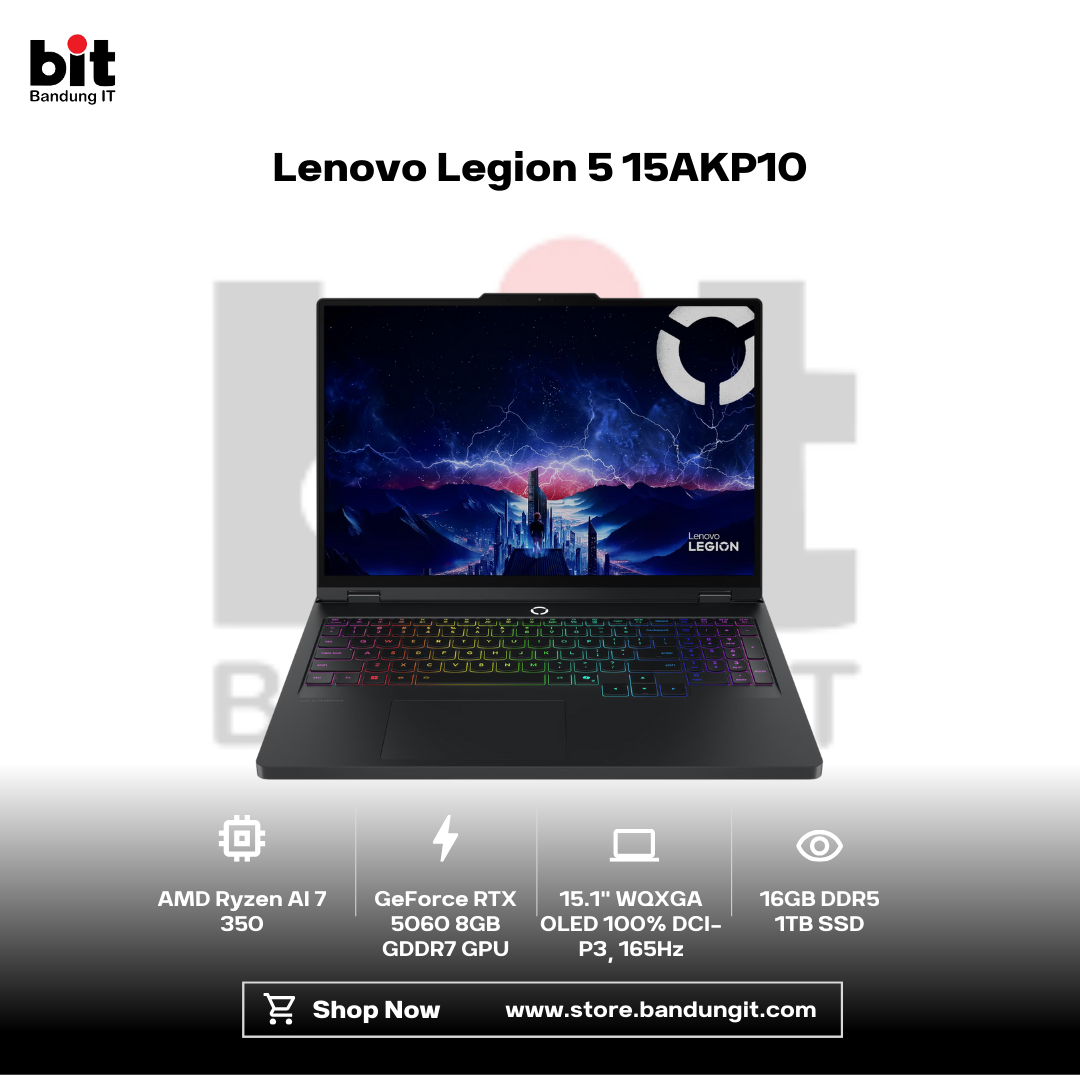 Dark Black Modern Abstract Gadget Laptop Store Sale Instagram Post - 2026-01-31T111323.717 Lenovo Legion 5 15AKP10 Ryzen AI 7 350 RTX5060 16GB 512GB 15.1" WQXGA OLED 165Hz 100% DCI-P3 - Image 1