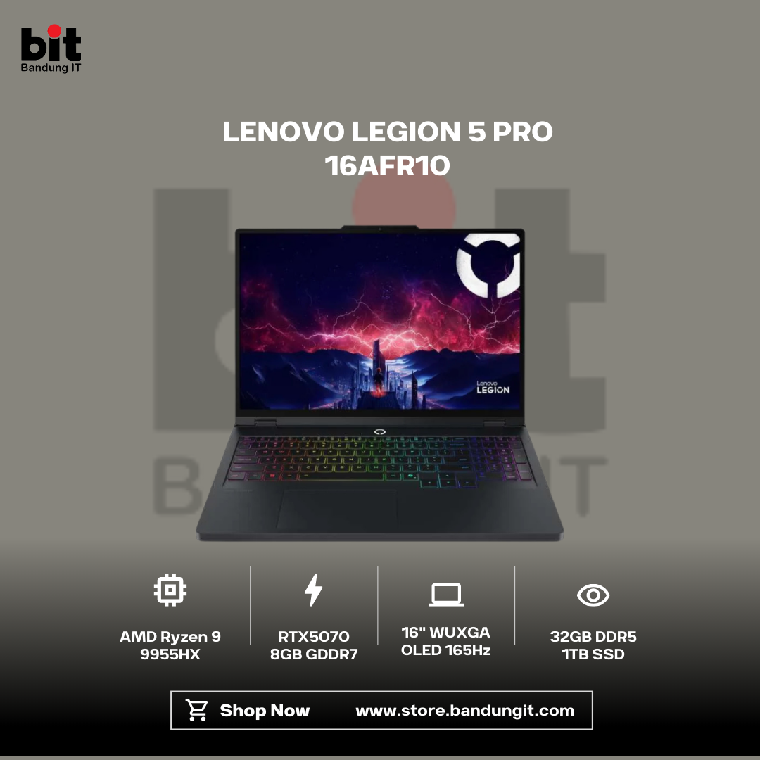 Dark Black Modern Abstract Gadget Laptop Store Sale Instagram Post (27) Lenovo Legion Pro 5 16AFR10 Ryzen 9 9955HX RTX5070 32GB 1TB 16" WQXGA OLED 165Hz 100% DCI-P3 - Image 1