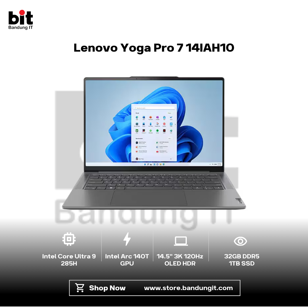 Dark Black Modern Abstract Gadget Laptop Store Sale Instagram Post (34) Lenovo Yoga Pro 7 14IAH10 Core Ultra 9 285H 32GB 1TB 14.5" 3K OLED 120Hz HDR Touchscreen 100 DCI-P3 EVO Aura Edition - Image 1