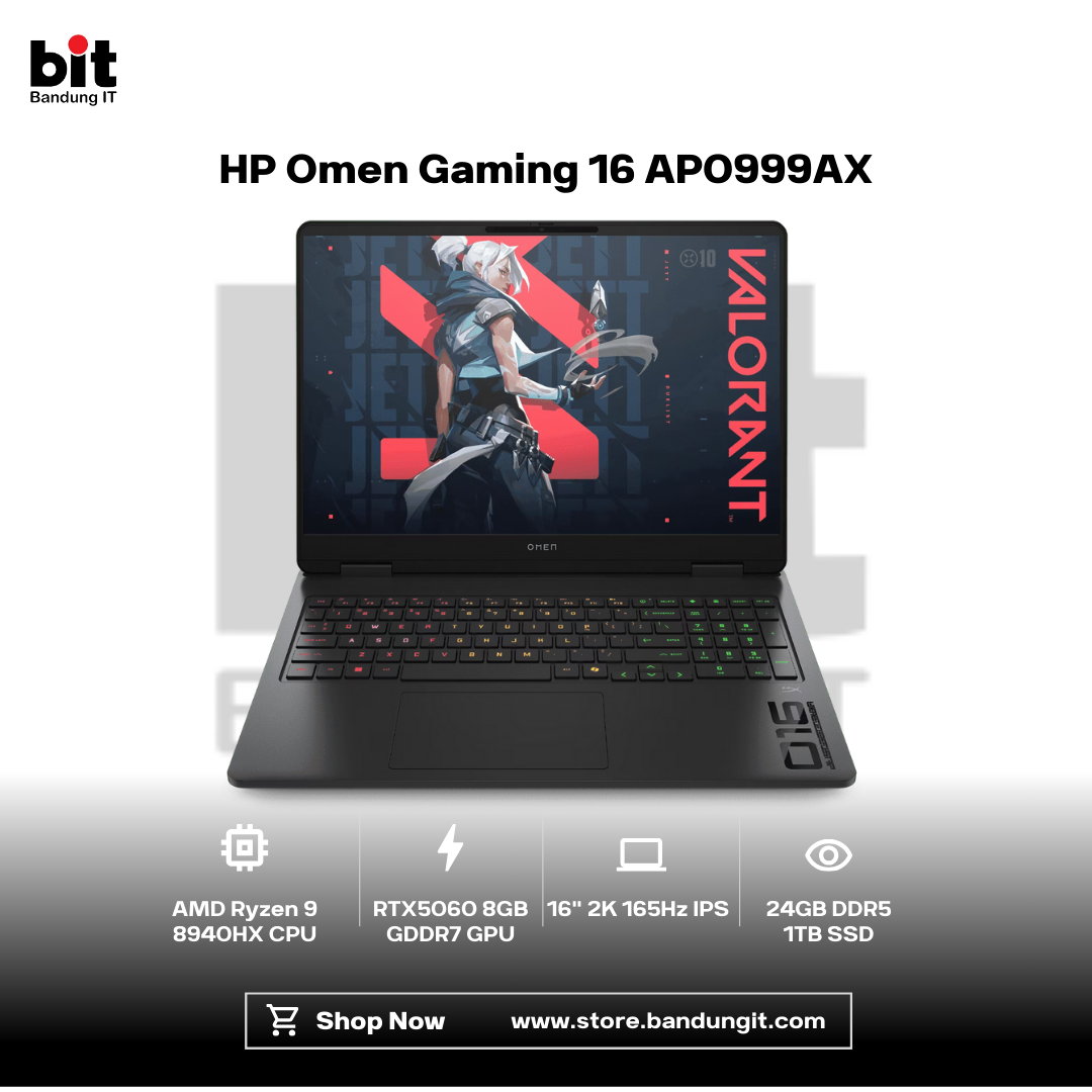 Dark Black Modern Abstract Gadget Laptop Store Sale Instagram Post (79) HP Omen Gaming 16 AP0999AX Ryzen 9 8940HX RTX5060 24GB 1TB 16" 2K IPS 165Hz 100% sRGB - Image 1