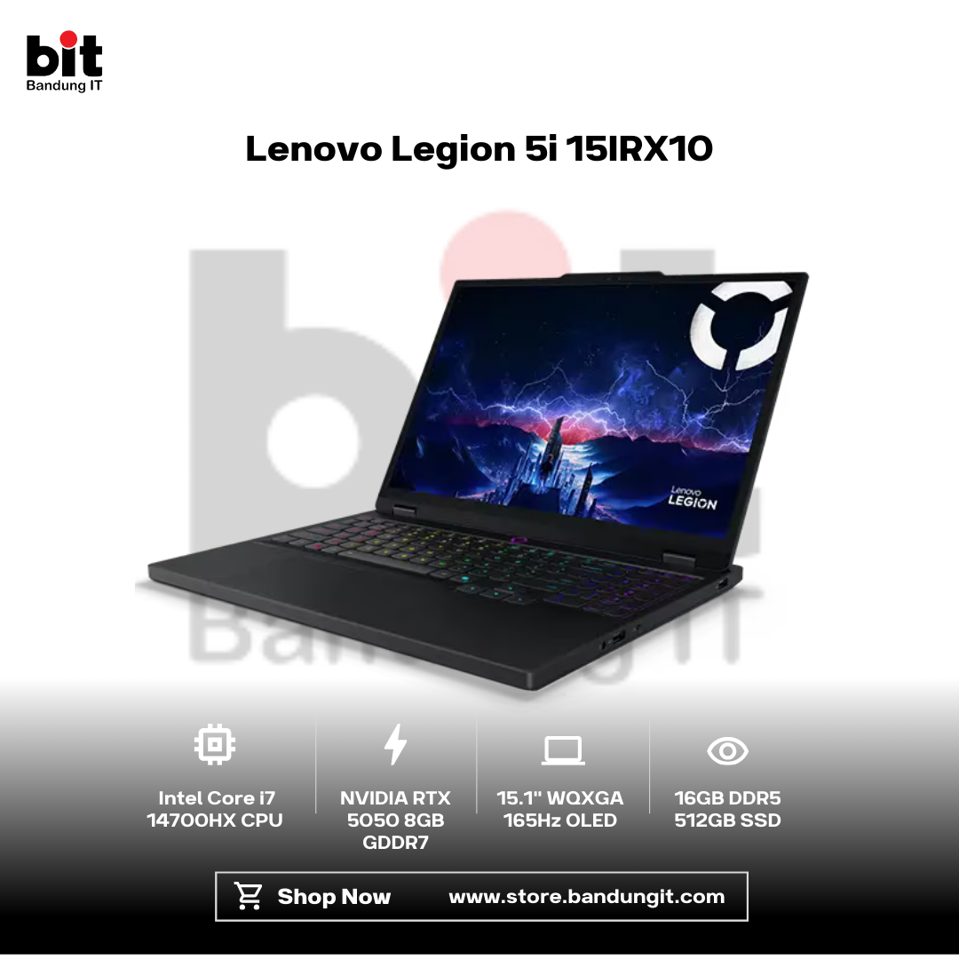 Dark Black Modern Abstract Gadget Laptop Store Sale Instagram Post (85) Lenovo Legion 5i 15IRX10 Core i7 14700HX RTX5050 16GB 512GB 15.1" WQXGA OLED 165Hz 100% DCI-P3 - Image 1