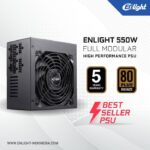 Power Supply Enlight 550 watt 80+ bronze Full Modular - Image 3