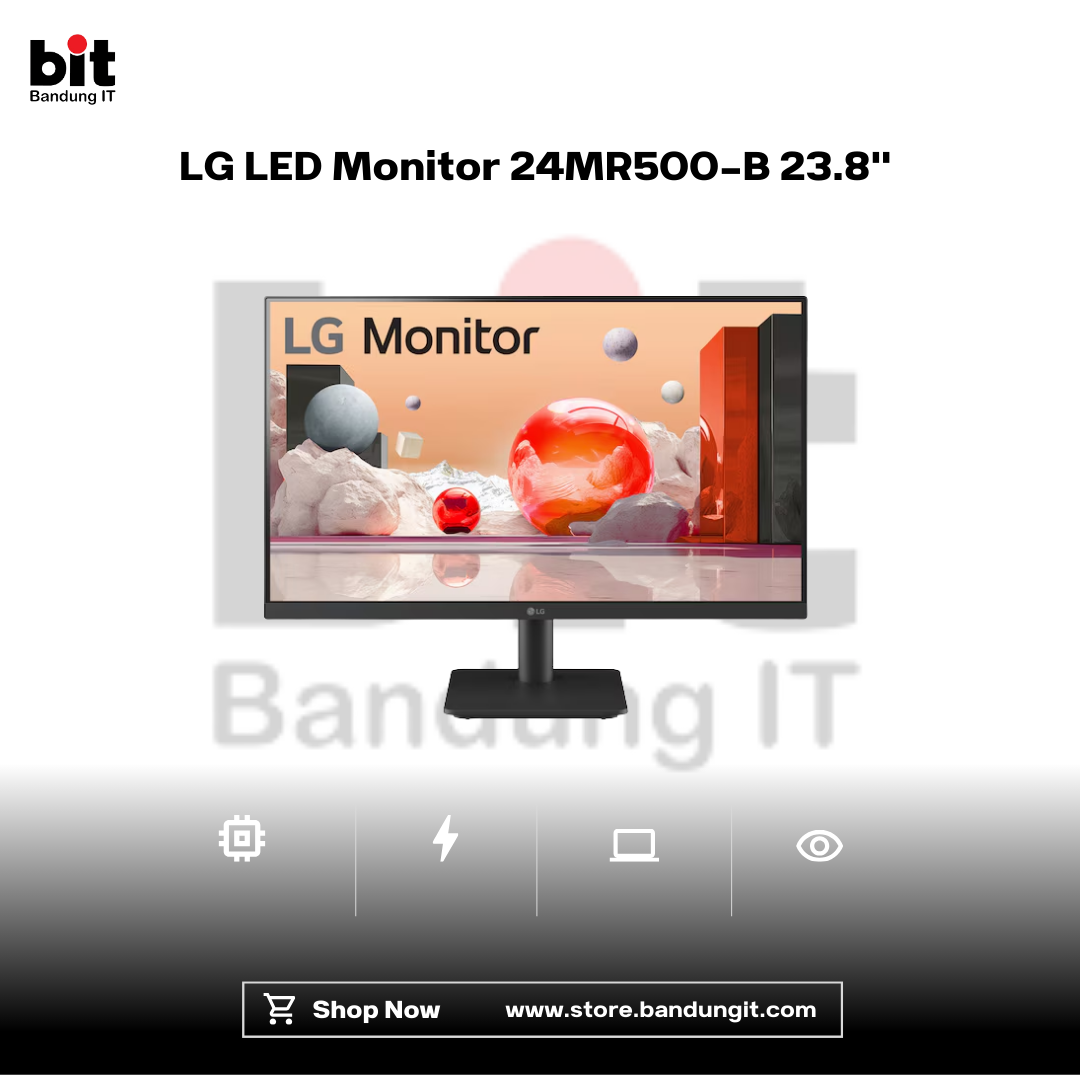 Dark Black Modern Abstract Gadget Laptop Store Sale Instagram Post - 2026-02-09T124240.970 LG LED Monitor 24MR500-B 23.8" FHD IPS 100Hz 3Y Warranty - Image 1