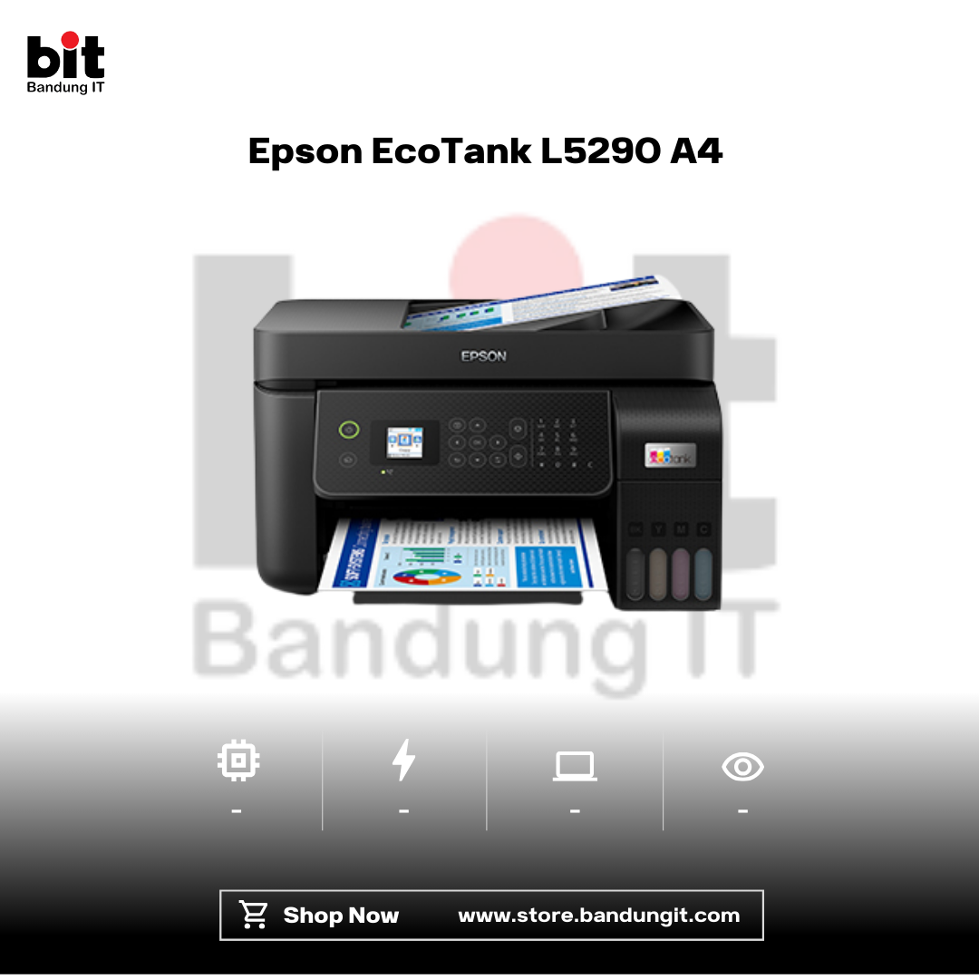 Dark Black Modern Abstract Gadget Laptop Store Sale Instagram Post - 2026-02-10T111301.355 Epson EcoTank L5290 A4 Wi-Fi All-in-One Ink Tank Printer with ADF - Image 1