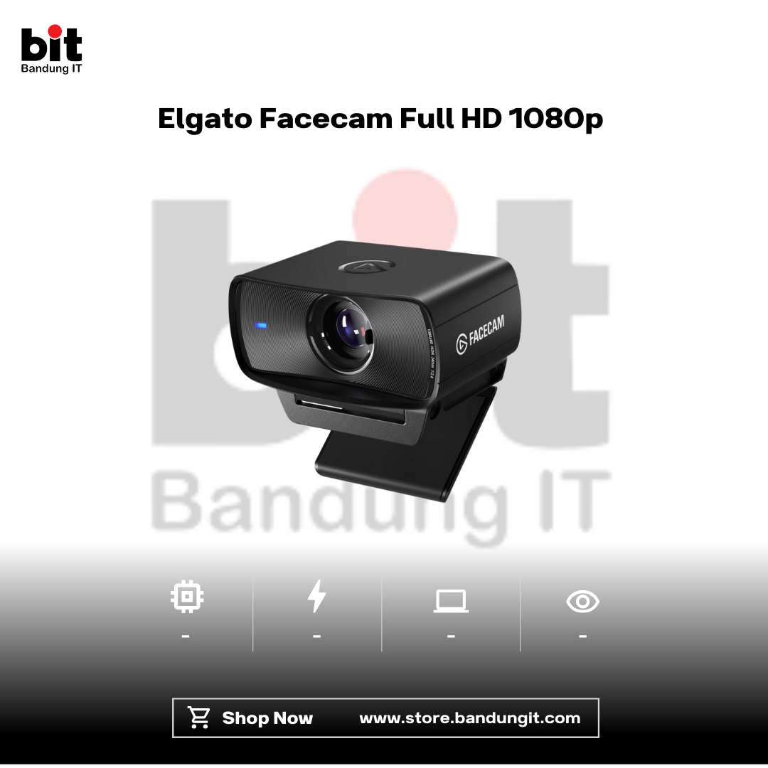 Dark Black Modern Abstract Gadget Laptop Store Sale Instagram Post - 2026-02-10T133739.745 Elgato Facecam Full HD 1080p Streaming Premium Gaming Webcam - Image 1