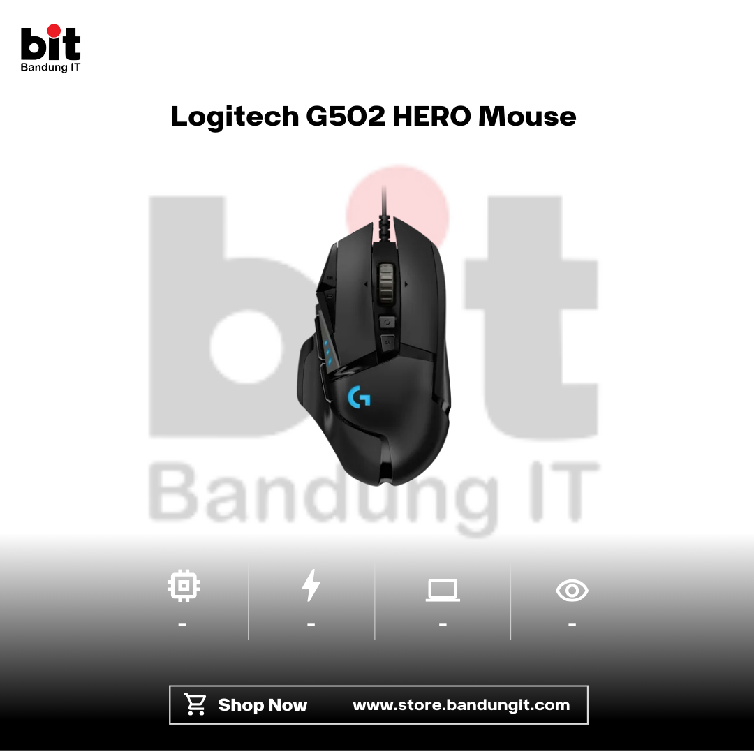 Dark Black Modern Abstract Gadget Laptop Store Sale Instagram Post - 2026-02-10T145046.683 Logitech G502 HERO High Performance Mouse Gaming Wired RGB - Image 1