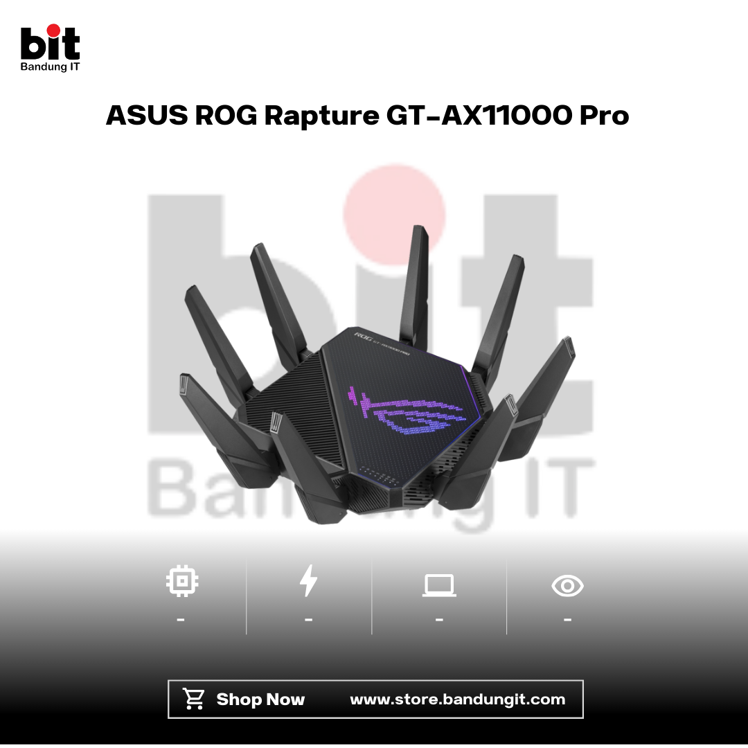 Dark Black Modern Abstract Gadget Laptop Store Sale Instagram Post - 2026-02-11T092249.823 ASUS ROG Rapture GT-AX11000 PRO Tri-Band WiFi 6 Gaming Router - Image 1