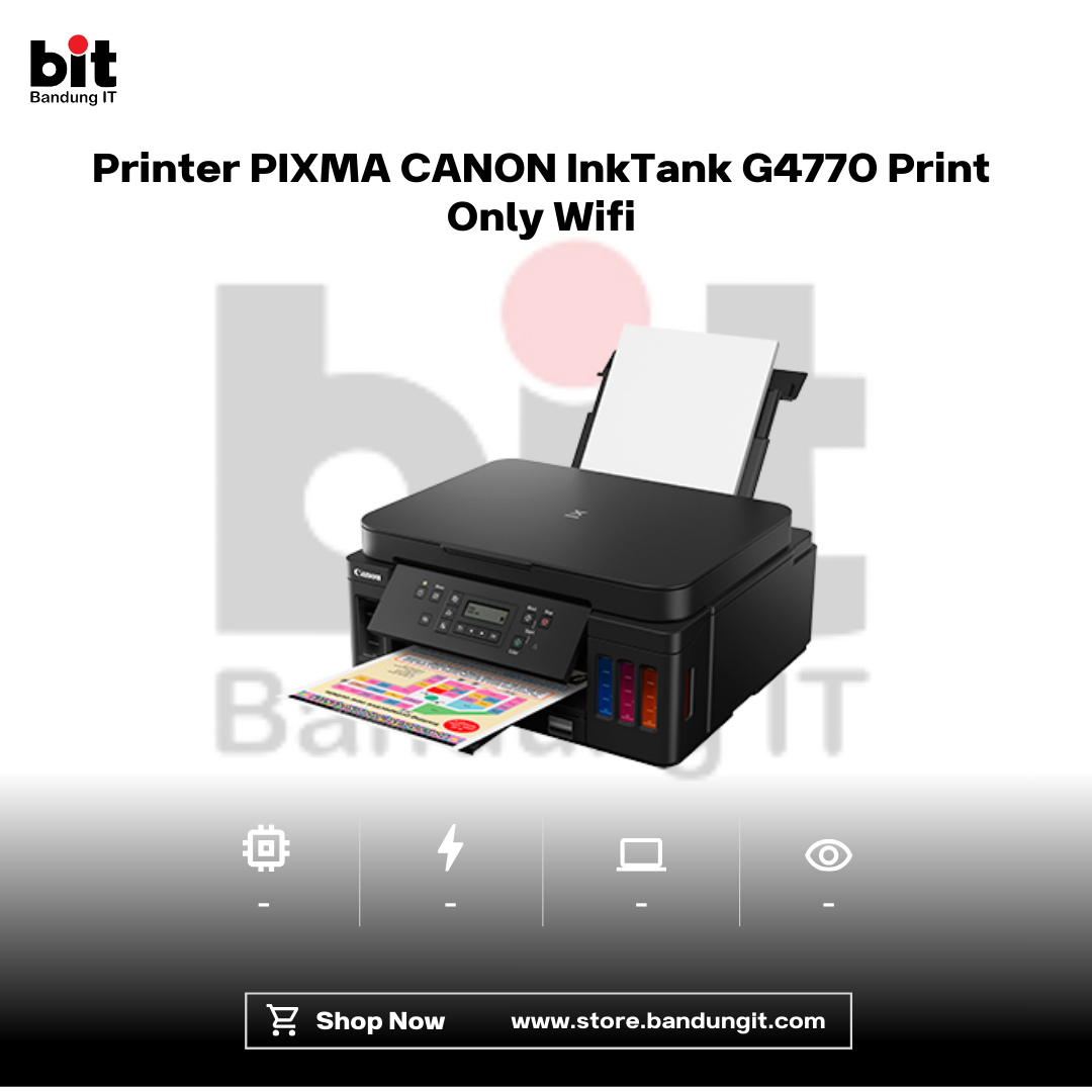 Dark Black Modern Abstract Gadget Laptop Store Sale Instagram Post - 2026-02-11T150236.296 Printer PIXMA CANON InkTank G4770 Print Only Wifi - Image 1