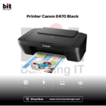 Printer Canon E470 Black Print Scan Copy All-In-One Wireless Multifunctions AIO A4 Bergaransi Original