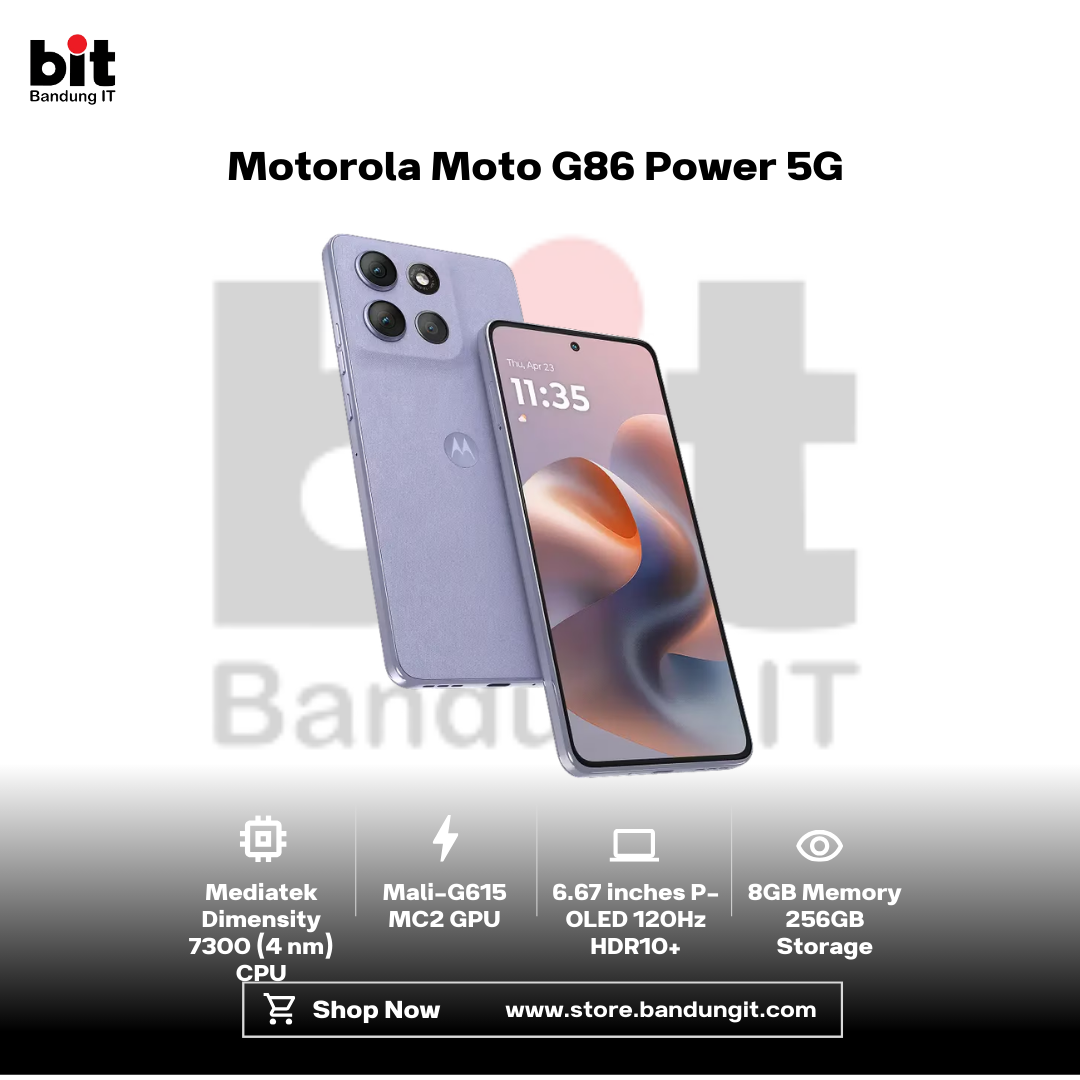 Dark Black Modern Abstract Gadget Laptop Store Sale Instagram Post - 2026-02-12T092746.485 Motorola Moto G86 Power 5G Dimensity 7300 8GB 256GB 6.67" P-OLED 120Hz HDR10+ 50MP Dual Camera NFC - Image 1
