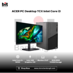ACER PC Desktop TCX Intel Core i3 14100 H610 8/512GB SSD Windows 11 OHS + Monitor LED 21.5" inch