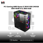 PC Gaming AMD Ryzen 5 3600 SSD 240GB DDR 16GB GTX 1660 6GB