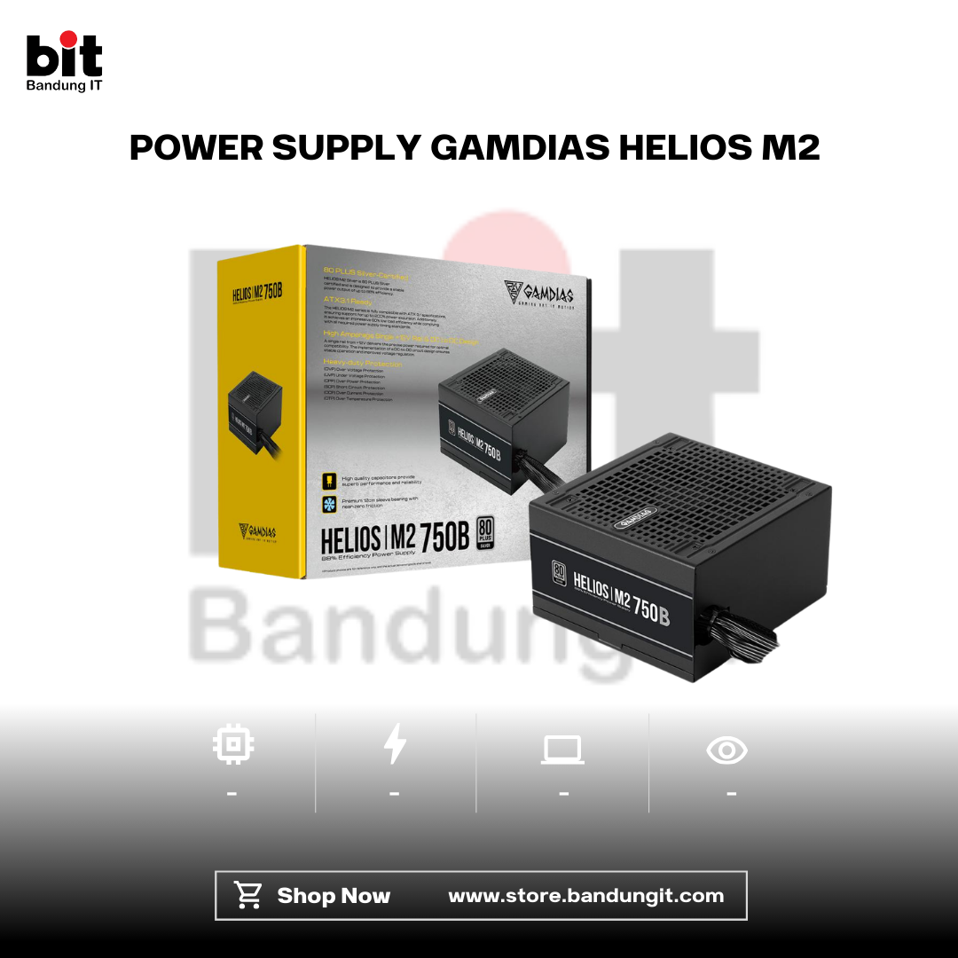 Dark Black Modern Abstract Gadget Laptop Store Sale Instagram Post - 2026-02-14T150823.406 POWER SUPPLY GAMDIAS HELIOS M2-750B 80+ BRONZE - Image 1