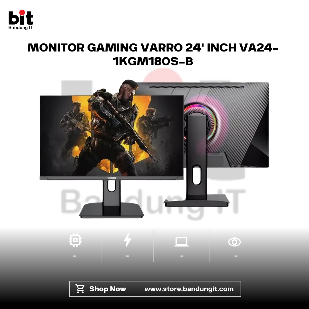 Dark Black Modern Abstract Gadget Laptop Store Sale Instagram Post - 2026-02-16T094510.884 MONITOR GAMING VARRO 24' INCH VA24-1KGM180S-B IPS FHD 180Hz 0.5MS - Image 1
