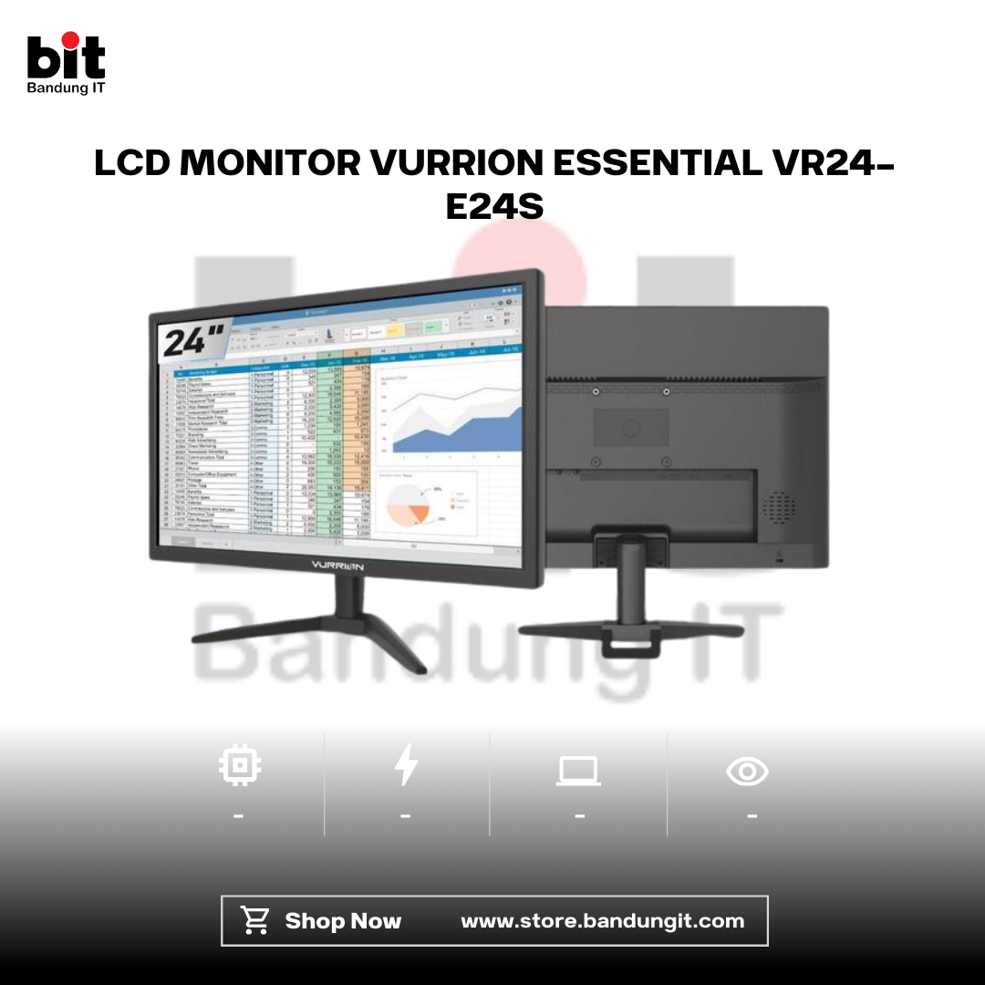 Dark Black Modern Abstract Gadget Laptop Store Sale Instagram Post - 2026-02-16T104428.820 LCD MONITOR VURRION ESSENTIAL VR24-E24S 24"inch Garansi Resmi 2 Tahun - Image 1