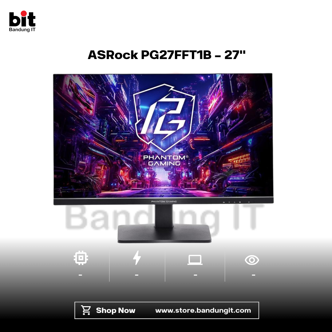 Dark Black Modern Abstract Gadget Laptop Store Sale Instagram Post - 2026-02-16T135244.890 ASRock PG27FFT1B - 27" FHD 180Hz 1ms Gaming Monitor - Image 1