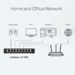 TP-LINK SWITCH HUB LiteWave LS108G 8-Port Gigabit Metal Case 10/100/1000 - Image 8