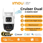 IMOU Cruiser Dual Lens 3+3 6MP Full Color Audio II Strobe Alarm Merah Biru - Image 6