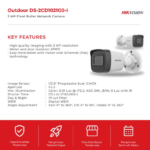 HIKVISION DS-2CD1021G0-IU 2MP AUDIO H265 POE Human Detection Ip Camera - Image 3