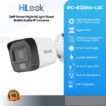 HILOOK IPC-B120HA-LUC 2MP Smart Hybrid Light Fixed Bullet Audio IP Camera