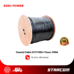 KABEL CCTV STARCOM COAXIAL RG6+POWER 300M HITAM ORIGINAL