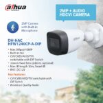 CAMERA DAHUA AUDIO BUILD IN MIC 1080P HAC-HFW1240CP-A-DIP - Image 3
