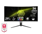 Monitor MSI MAG 342CQR E2 34" UWQHD 180Hz Curved Gaming Monitor - Image 2